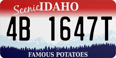 ID license plate 4B1647T