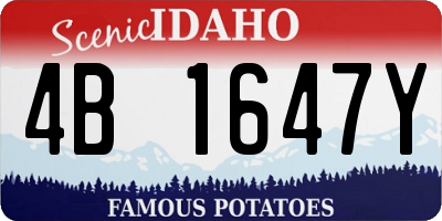 ID license plate 4B1647Y