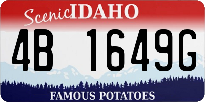 ID license plate 4B1649G