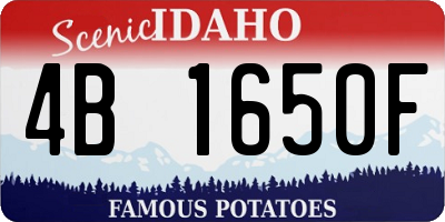 ID license plate 4B1650F