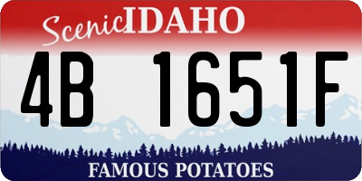 ID license plate 4B1651F