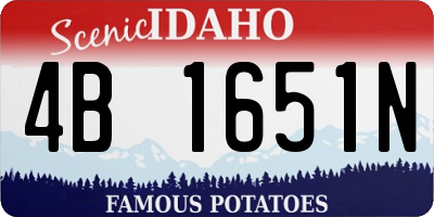 ID license plate 4B1651N