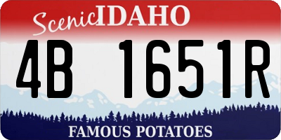 ID license plate 4B1651R
