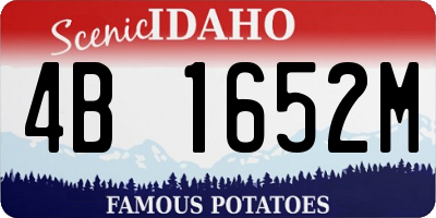 ID license plate 4B1652M
