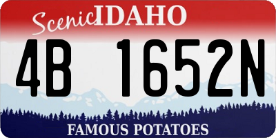 ID license plate 4B1652N