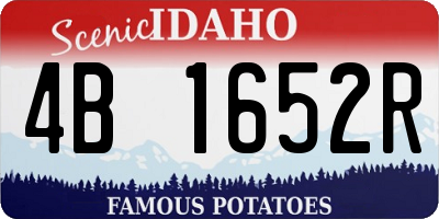 ID license plate 4B1652R