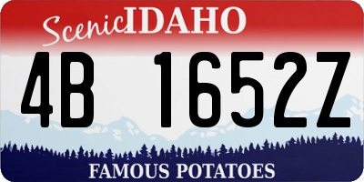 ID license plate 4B1652Z