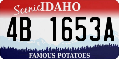 ID license plate 4B1653A