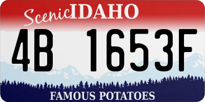 ID license plate 4B1653F