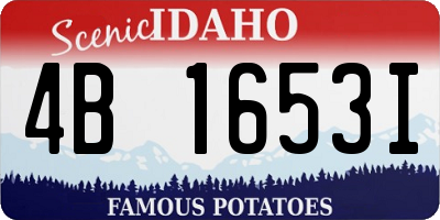 ID license plate 4B1653I