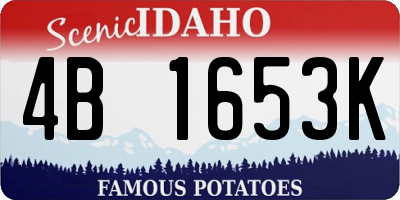 ID license plate 4B1653K