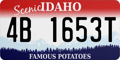 ID license plate 4B1653T