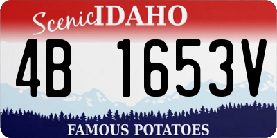 ID license plate 4B1653V