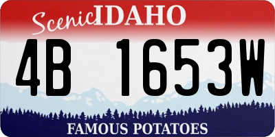 ID license plate 4B1653W