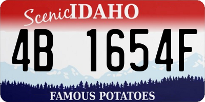 ID license plate 4B1654F