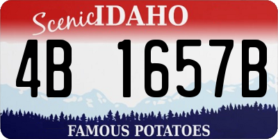ID license plate 4B1657B