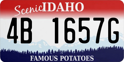ID license plate 4B1657G