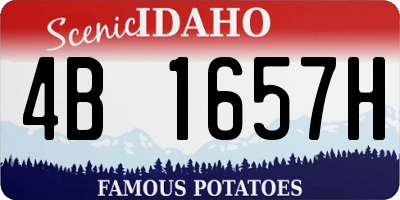 ID license plate 4B1657H