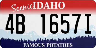 ID license plate 4B1657I