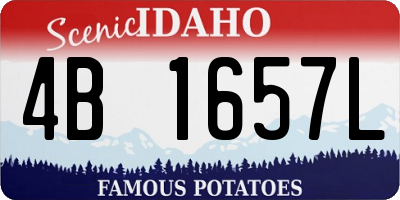 ID license plate 4B1657L