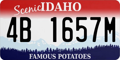 ID license plate 4B1657M