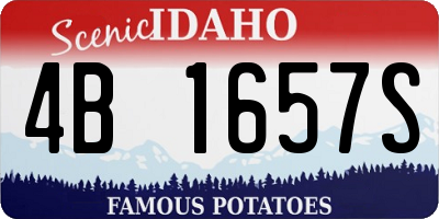 ID license plate 4B1657S