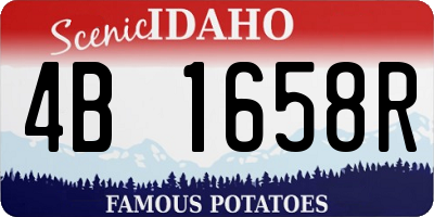 ID license plate 4B1658R
