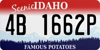ID license plate 4B1662P