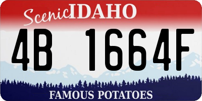 ID license plate 4B1664F