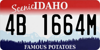 ID license plate 4B1664M