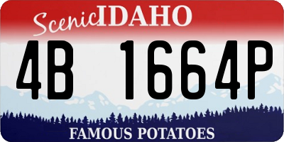 ID license plate 4B1664P