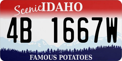 ID license plate 4B1667W