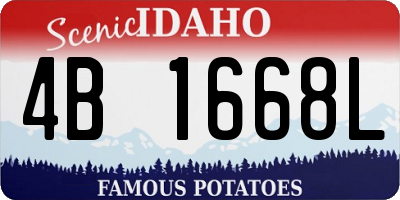 ID license plate 4B1668L