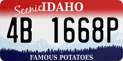 ID license plate 4B1668P