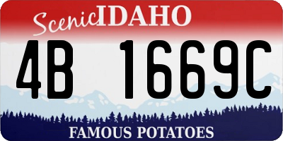 ID license plate 4B1669C