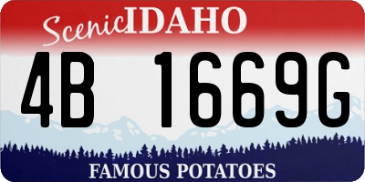 ID license plate 4B1669G