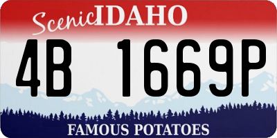 ID license plate 4B1669P