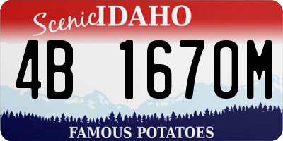 ID license plate 4B1670M