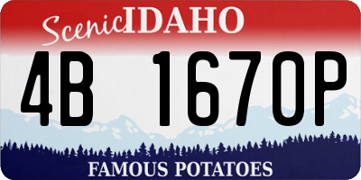 ID license plate 4B1670P