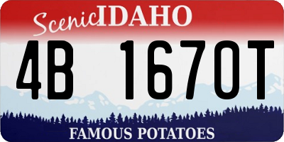 ID license plate 4B1670T