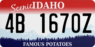 ID license plate 4B1670Z