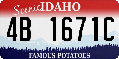 ID license plate 4B1671C