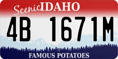 ID license plate 4B1671M