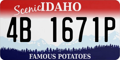 ID license plate 4B1671P