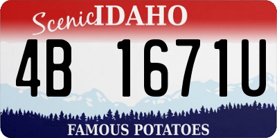 ID license plate 4B1671U