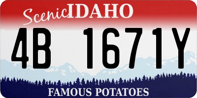 ID license plate 4B1671Y