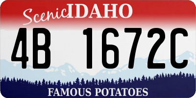 ID license plate 4B1672C