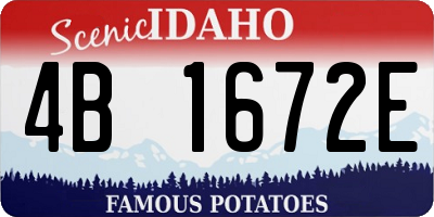 ID license plate 4B1672E