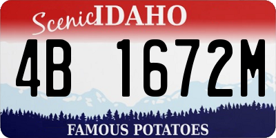 ID license plate 4B1672M