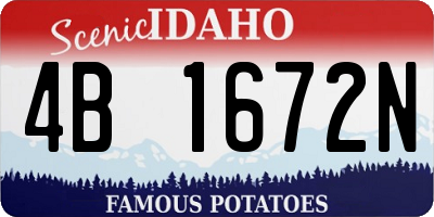 ID license plate 4B1672N